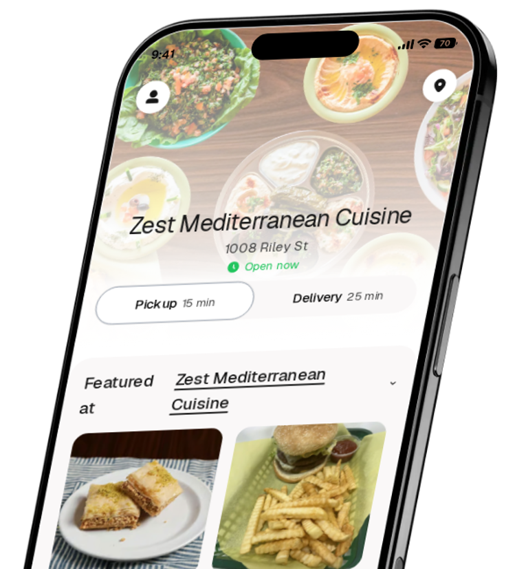 Zest Mediterranean Cuisine app preview